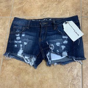 NWT Special A ripped jean shorts